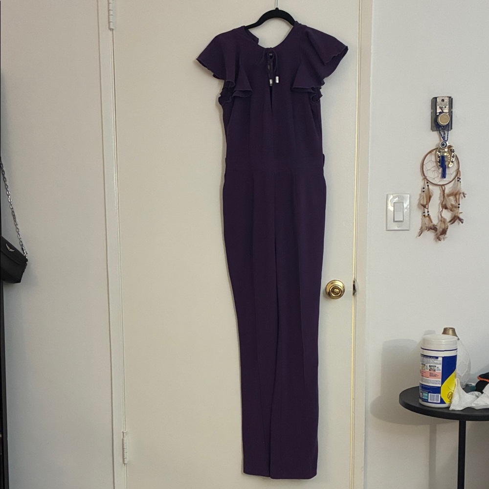 Elegant Purple Sleeveless Jumpsuit